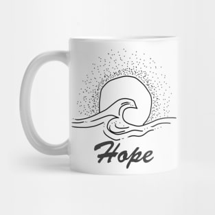 Hope with sun and waves, inspirational meanings Mug